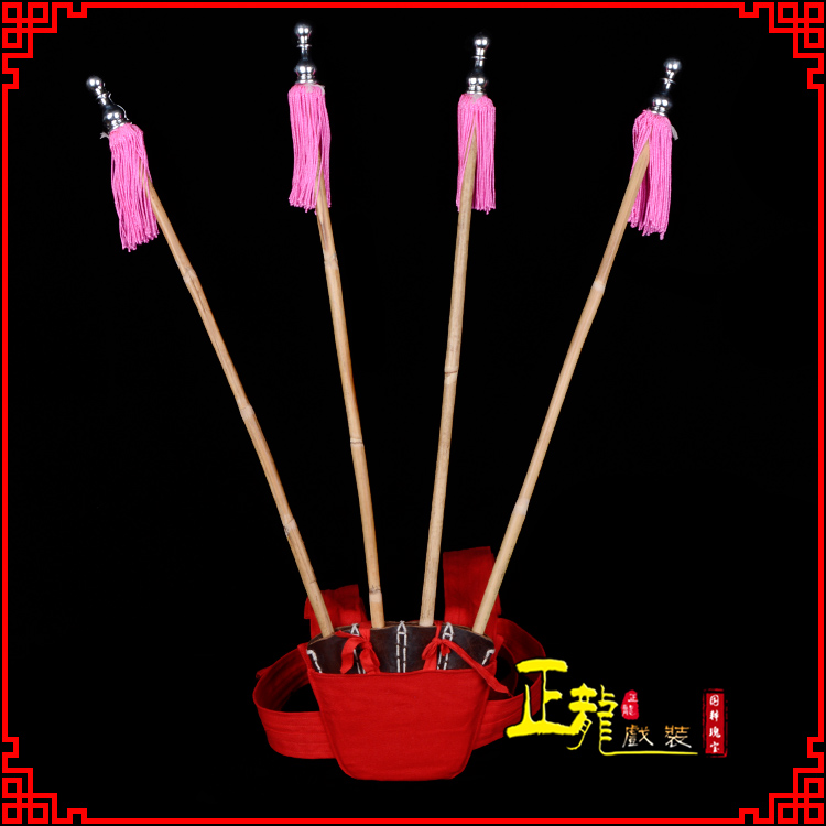 格尔木戏装戏曲用品靠旗男女大靠 靠板 正宗牛皮旗杆旗架