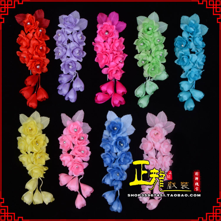 格尔木鬓花头饰小花头花 真丝绢花