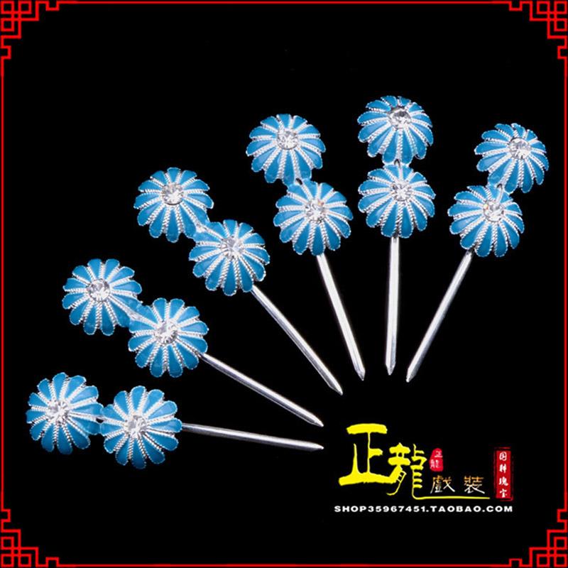 格尔木头面泡子旦角化妆头饰 仿点绸泡子