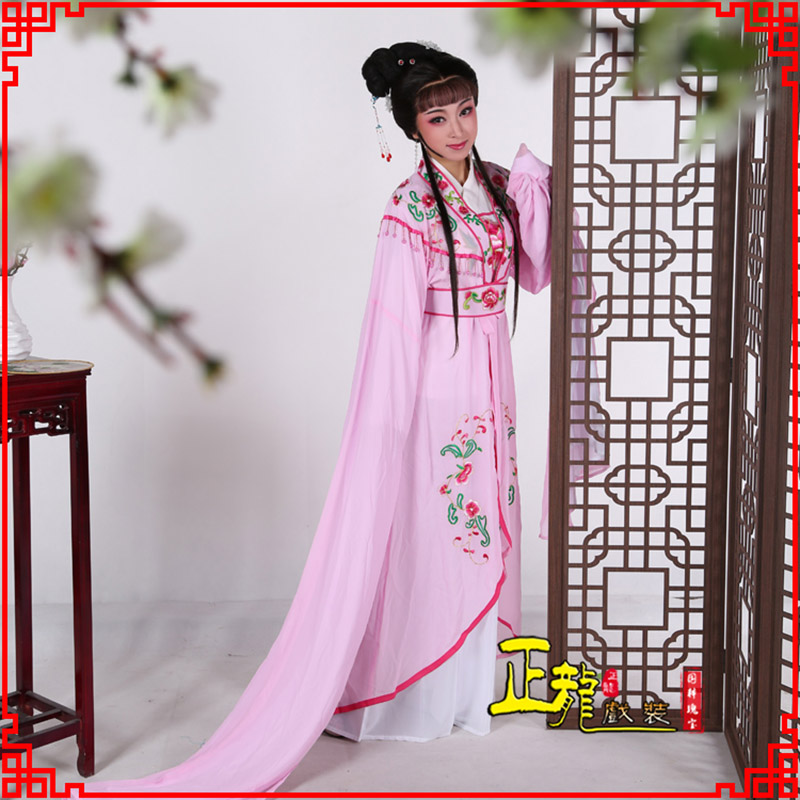 格尔木花旦黄梅戏服古装戏服水袖戏剧假云肩长披